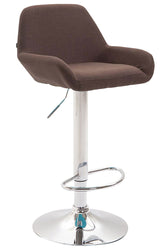 TPFLiving Barhocker Bragnum Gestell Metall in Chromoptik Stoff